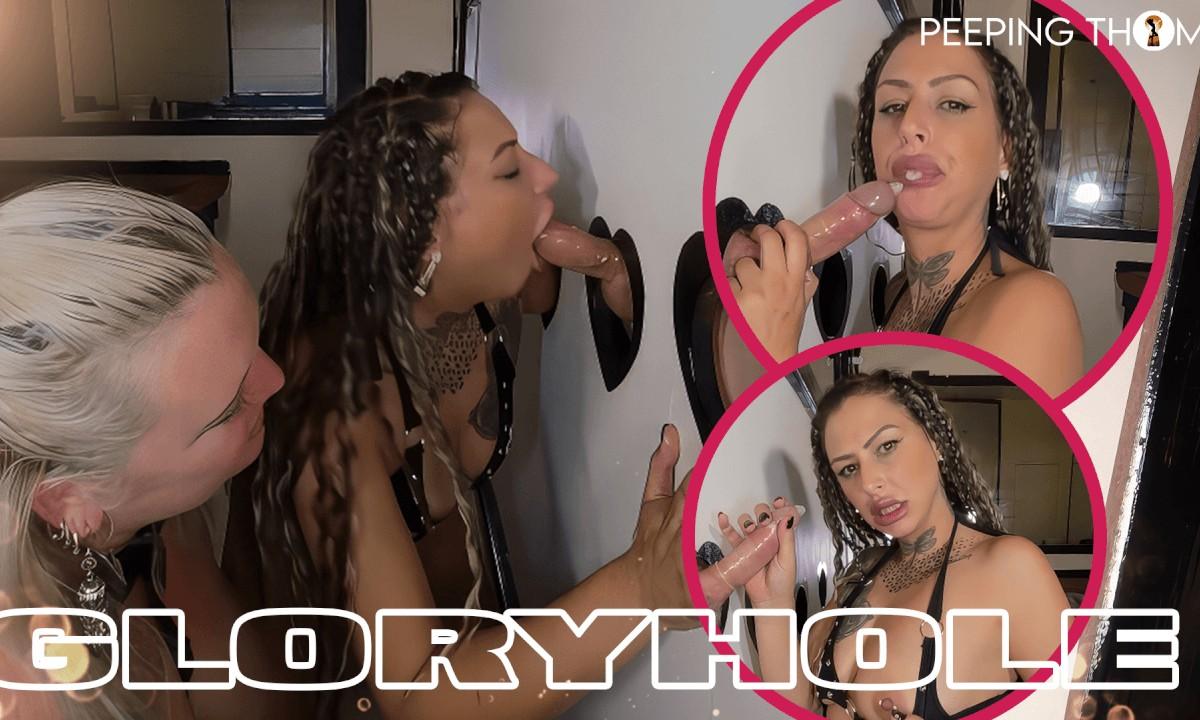 Ebony Louise, Madam Peg - Ebony and Peggy Public Glory Hole Part 1