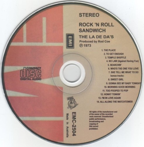 The La De Das - Rock And Roll Sandwich (1973) Lossless The La De Das - Rock And Roll Sandwich (1973) Lossless