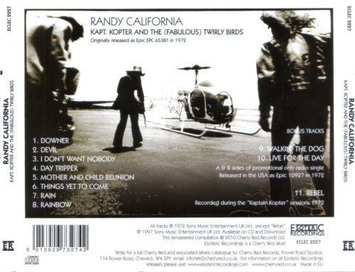 Randy California - Kapt. Kopter And The (Fabulous) Twirly Birds (1972) (2010) Lossless Randy California - Kapt. Kopter And The (Fabulous) Twirly Birds (1972) (2010) Lossless