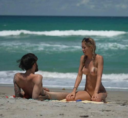Strawberry Shan Nudist Girl Picks Up A Guy With A Big Dick On A Nudist Beac