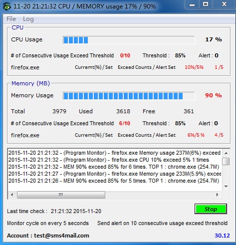 CPU Monitor and Alert 4.7.3