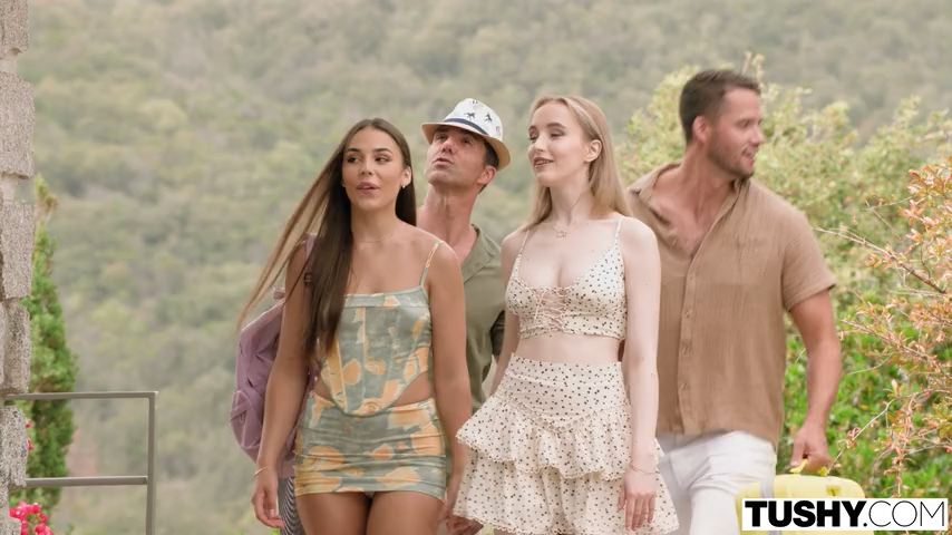 Milan Cheek, Polly Yangs - Gorgeous Besties Have Crazy Anal Foursome