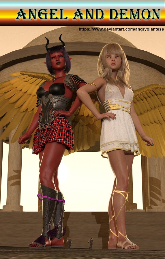 AngryGiantess - Angel and Demon 3D Porn Comic