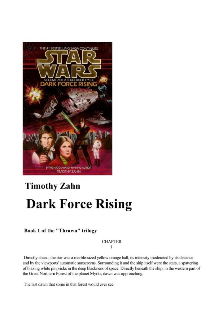 Timothy Zahn – Dark Force Rising [Star Wars – Thrawn Trilogy 02]