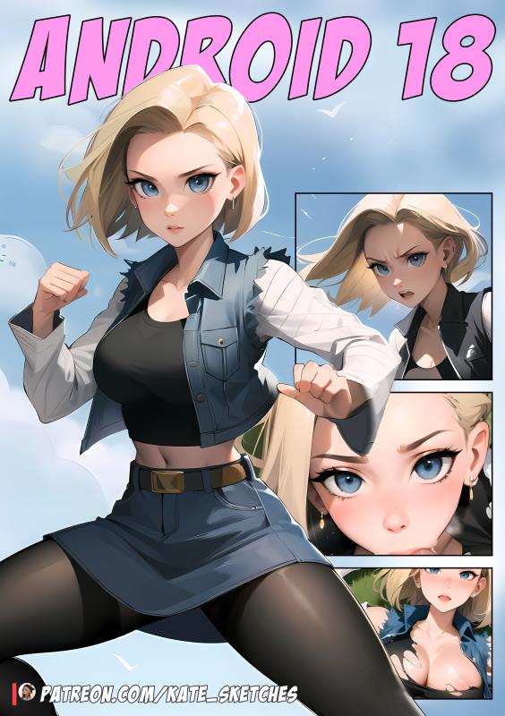 Kate Sketches - Android 18 finds a new sparring partner! AI Porn