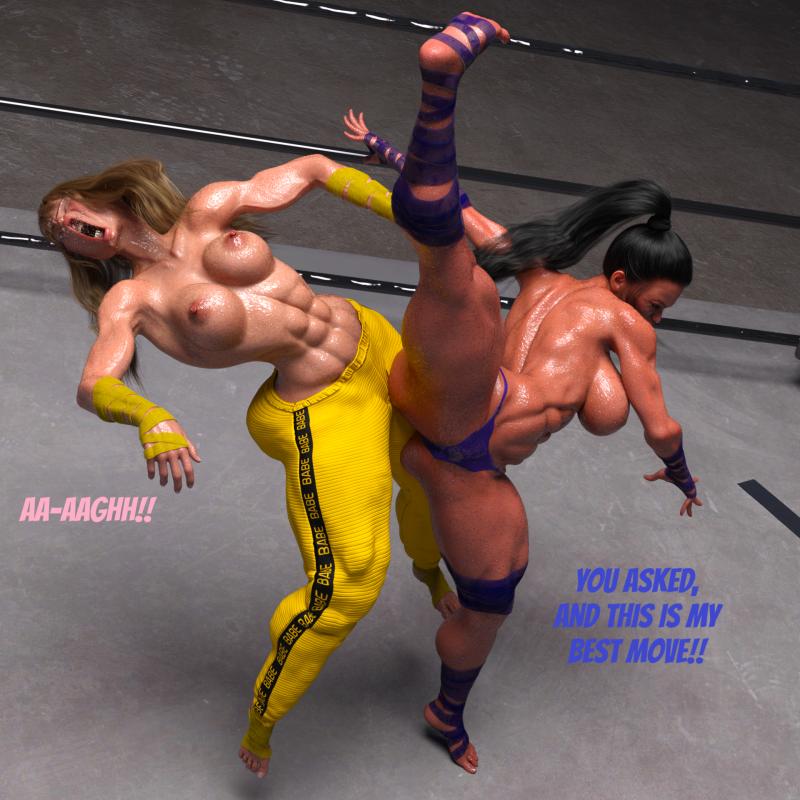Adrasko - Elisa vs Bianca - Girl vs girl fight 3D Porn Comic