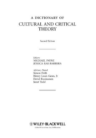 A Dictionary of Cultural and Critical Theory - Jane Beal
