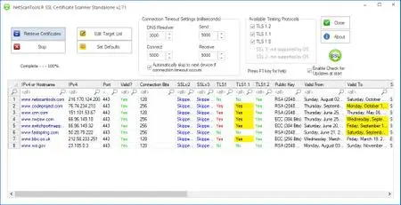 NetScanTools SSL Certificate Scanner 2.81.0
