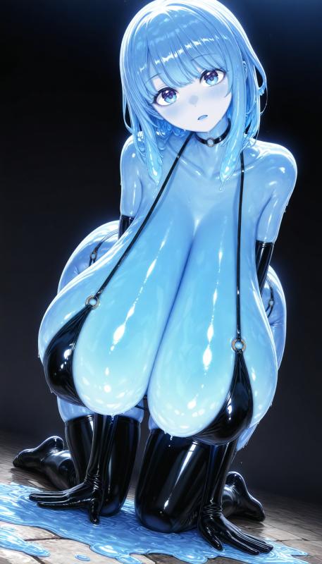 shinylatex - Slime girls Porn Comic