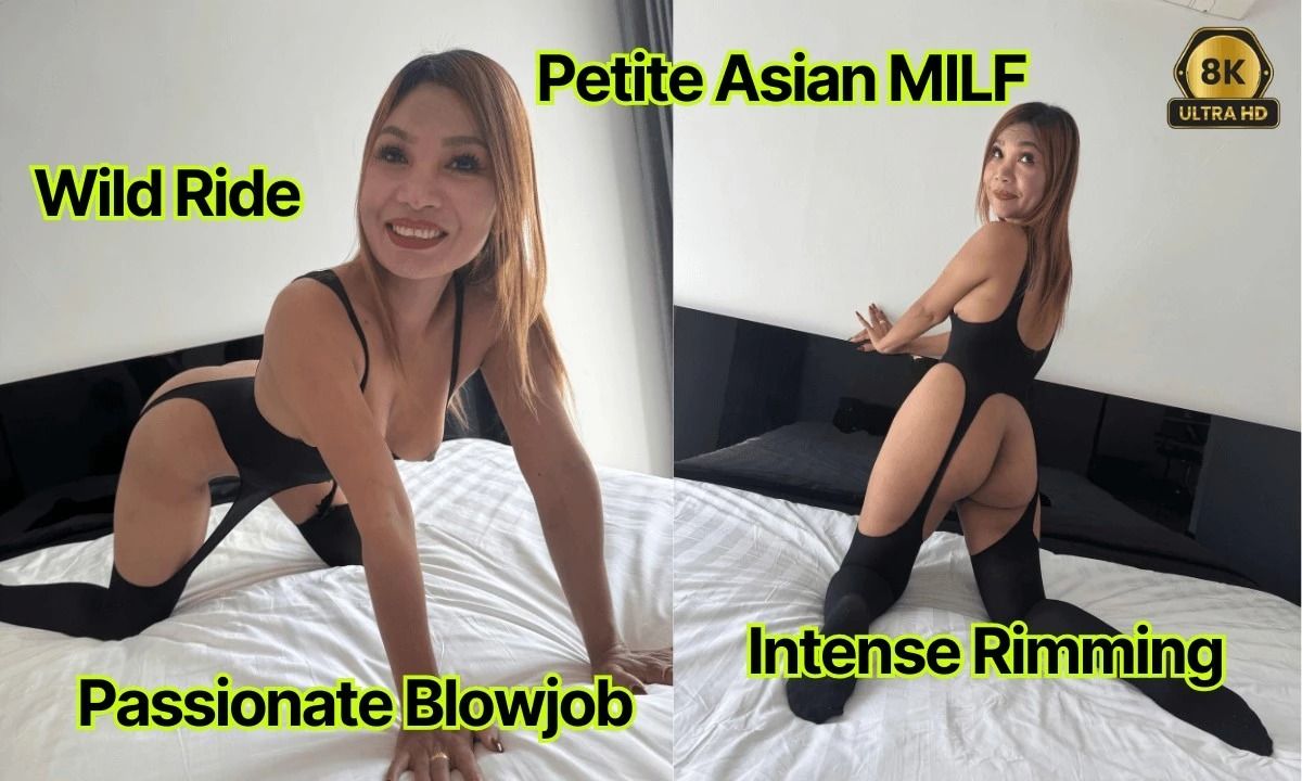 Kimmy King - Petite Asian MILF in Black Lingerie