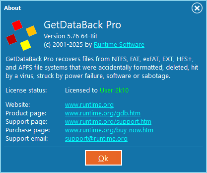 Runtime GetDataBack Pro 5.76