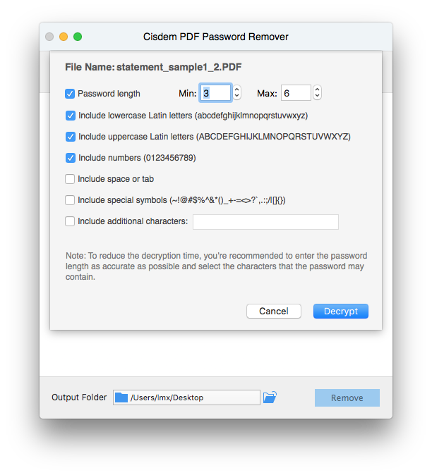 cisdem-pdf-password-remover-interface