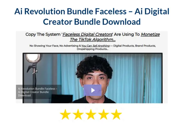 Ai Revolution Bundle Faceless – Ai Digital Creator Bundle Download