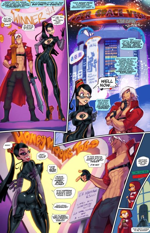 Fred Perry - Bayonetta and Dante in Super Space Vegas Porn Comics