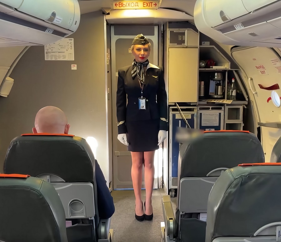 Alexa Bunny - Stewardess Gets Double Penetrated On Plane FullHD