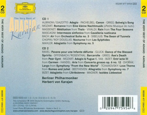 Berliner Philharmoniker, Herbert von Karajan – The Very Best Of Adagio Karajan (2005) 2CD Lossless Berliner Philharmoniker, Herbert von Karajan – The Very Best Of Adagio Karajan (2005) 2CD Lossless