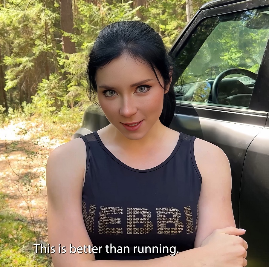 Sweety Fox - Busty Fit Girl Fucks Stranger In Wood UltraHD/4K