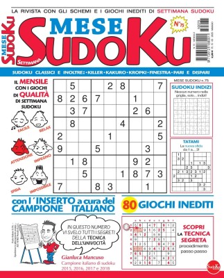 Settimana Sudoku Mese N.75 - Maggio 2025