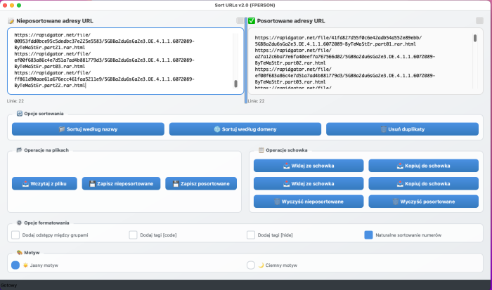 Sort URLs v2.0 (x64) MULTi-PL [Windows/macOS]