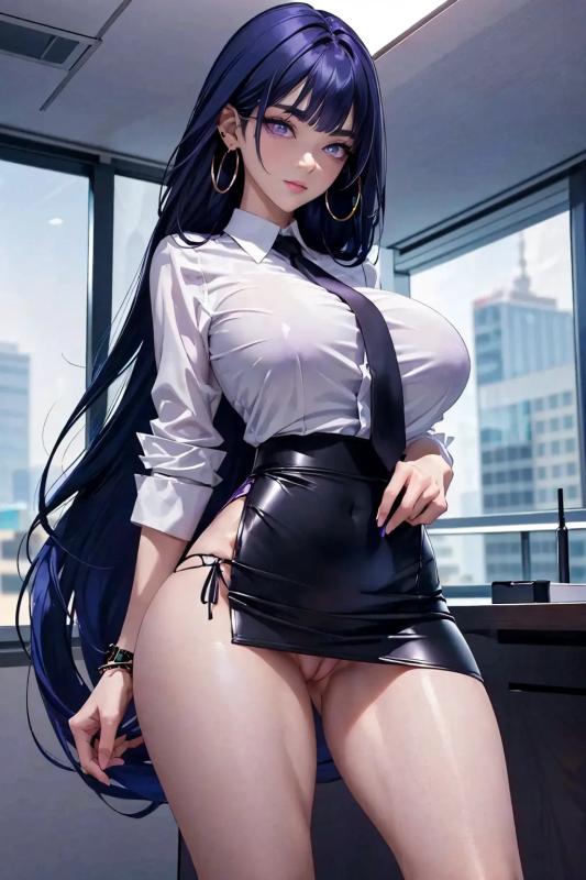 [AI Generated] Raiden Mei, Office Worker Porn Comic