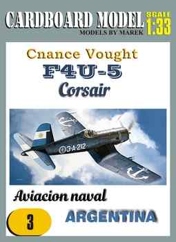 Chance Vought F4U Corsair ( Model cardboard)