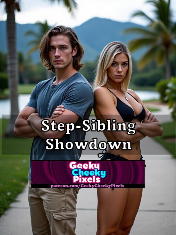 GeekyCheekyPixels - Step-Sibling Showdown AI Porn