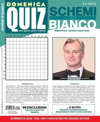 Domenica Quiz Schemi in Bianco N.14 - Giugno-Luglio 2025