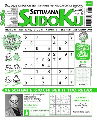 Settimana Sudoku N.1034 - 6 Giugno 2025