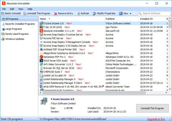 Glary Absolute Uninstaller 6.0.1.18 Multilingual