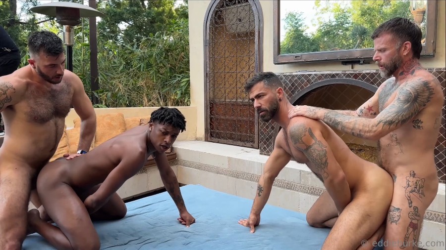 OnlyFans - Eddie Burke - LA Nights - 15 men poolside orgy part 3