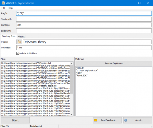 VovSoft RegEx Extractor 3.0