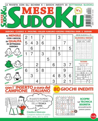 Settimana Sudoku Mese N.76 - Giugno 2025