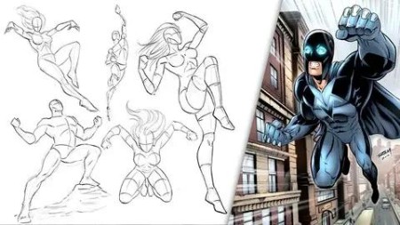 How To Draw Dynamic Comic Book Superheroes  Start To Finish