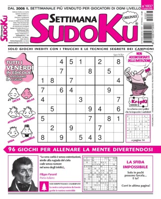 Settimana Sudoku N.1037 - 27 Giugno 2025