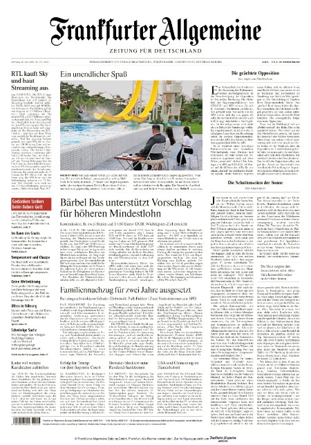 Frankfurter Allgemeine Zeitung - 28 Juni 2025 Frankfurter Allgemeine Zeitung - 28 Juni 2025