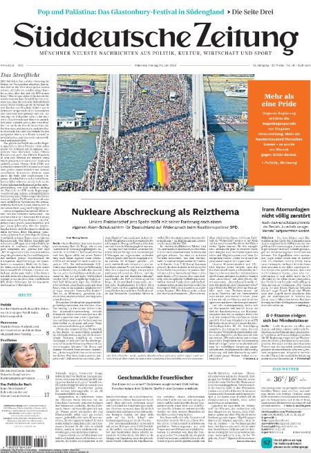 Süddeutsche Zeitung 30.2006.2025 Süddeutsche Zeitung 30.2006.2025