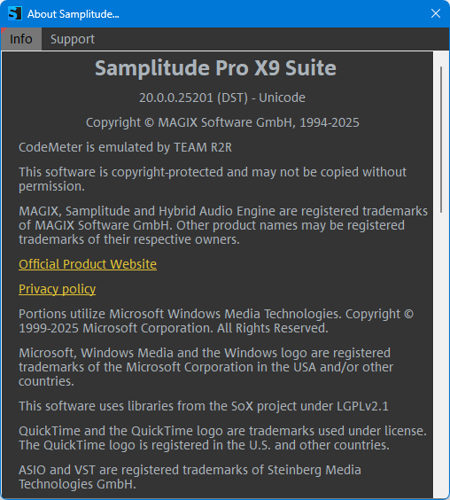 MAGIX Samplitude Pro X9 Suite v20.0.0