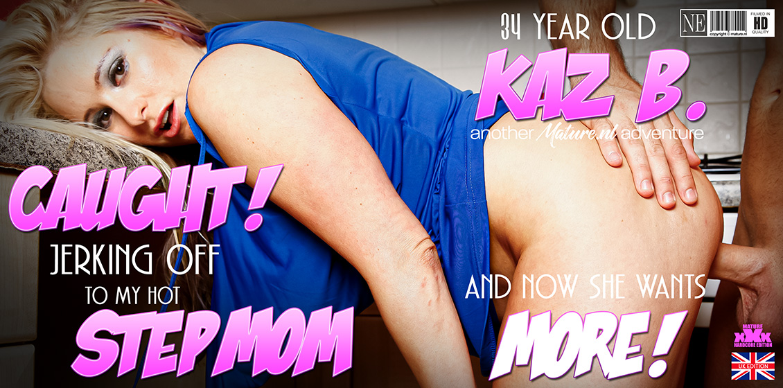 Kaz B.   & Max Deeds  - Hot Stepmom Kaz B. catches her stepson jerking off on her and now she wants the whole package