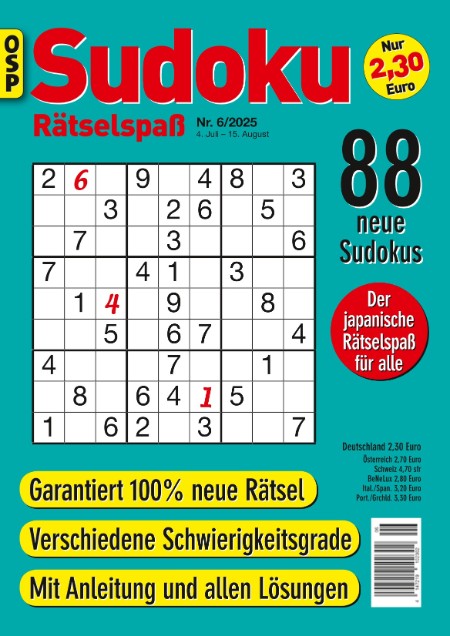 Sudoku Rätselspaß 6.2025 Sudoku Rätselspaß 6.2025
