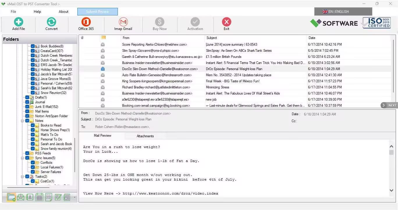 vMail OST to PST Converter 14.5 vMail OST to PST Converter 14.5