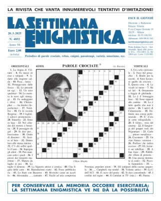 La Settimana Enigmistica N.4852 - 20 Marzo 2025