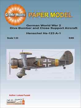  ,  Henschel Hs-123A (Model Cardboard)