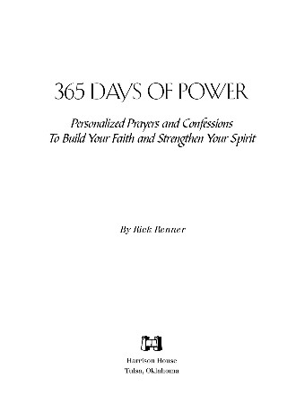 Cover: 365 Days of Power - Rick Renner