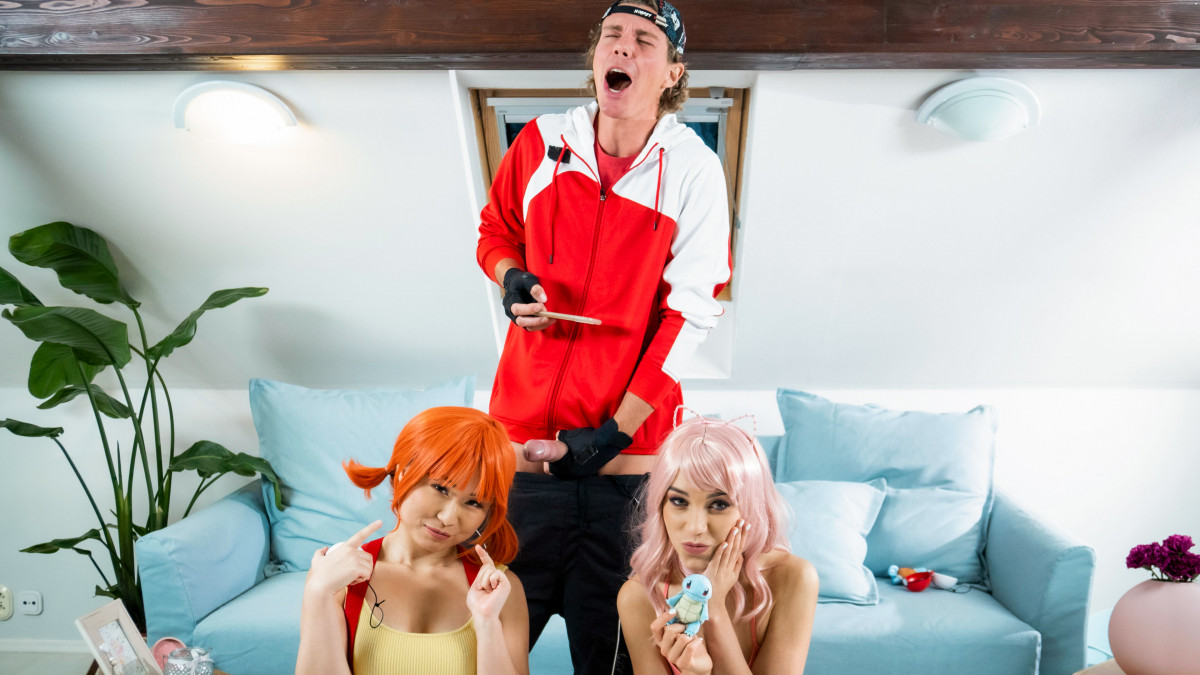 Yiming Curiosity, Elena Vedem - Naughty Cosplay Teens Have A Threesome