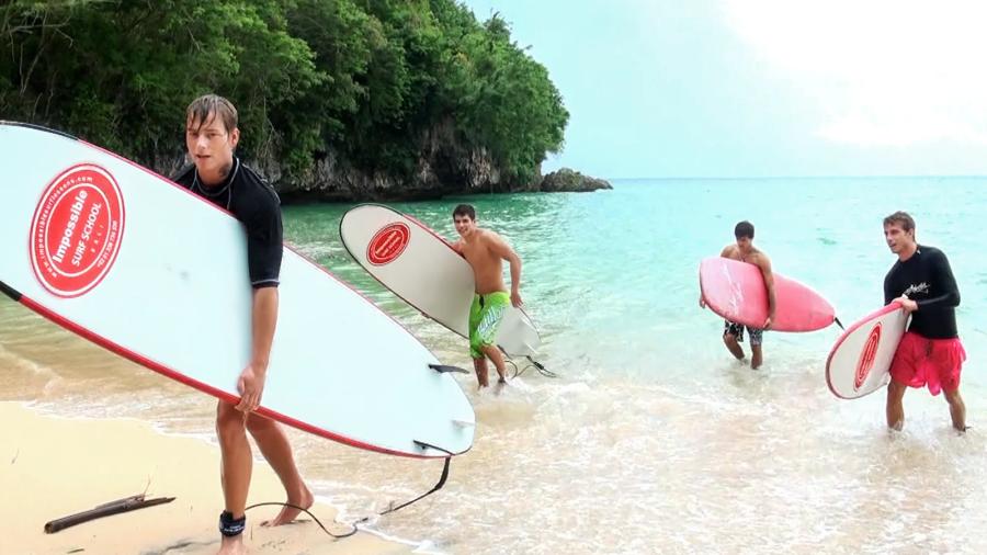 KinkyAngels - Issue #6 - Catching Waves in Bali (Kinky Angels Taking Their First Surfing Lesson)