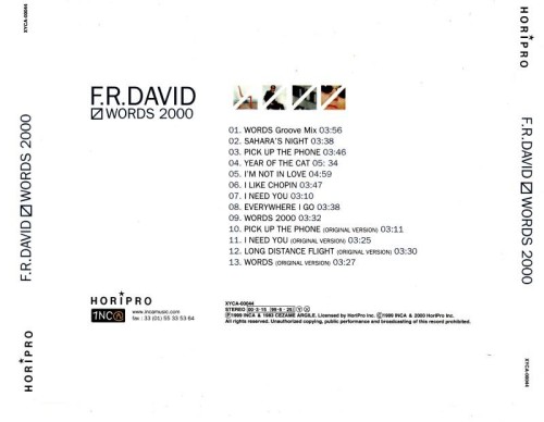 F.R. David – Words 2000 (1983) Lossless F.R. David – Words 2000 (1983) Lossless