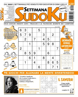 Settimana Sudoku N.1041 - 25 Luglio 2025
