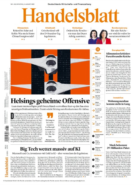 Handelsblatt - 5 August 2025 Handelsblatt - 5 August 2025
