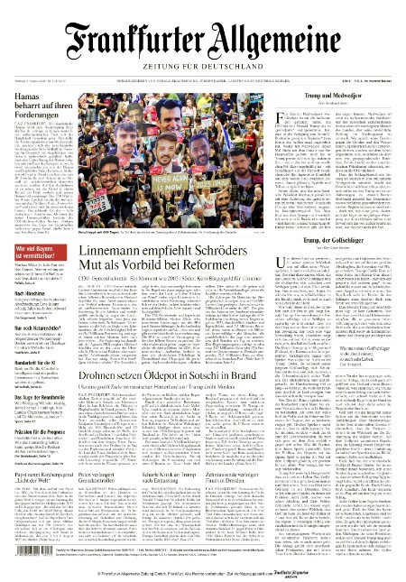 Frankfurter Allgemeine Zeitung - 04 August 2025 Frankfurter Allgemeine Zeitung - 04 August 2025