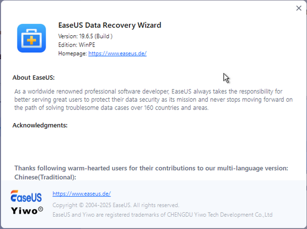 EaseUS Data Recovery Wizard Pro 19.6.5 Build 20250721 WinPE